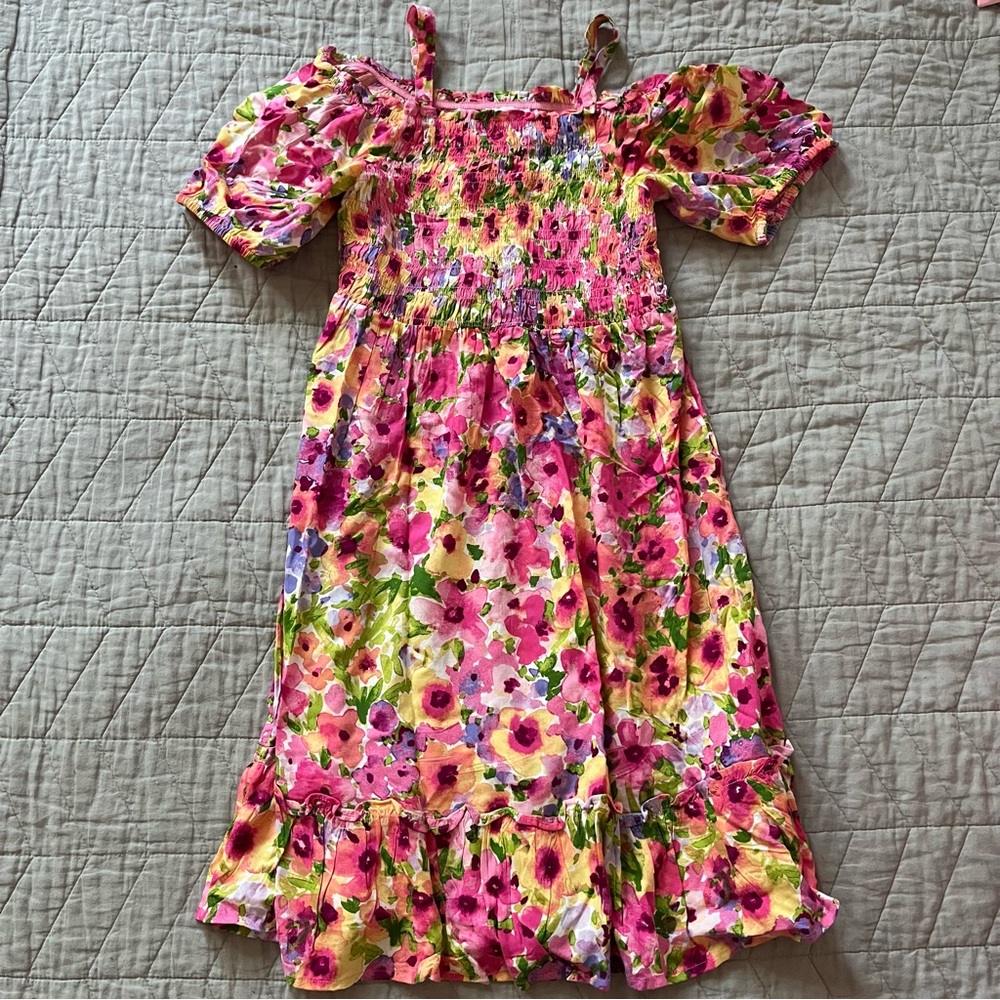 Children’s Place girls Pink Floral Dress size 10/12